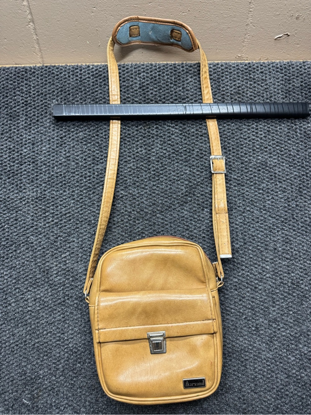 Vintage Tan Leather Camera bag